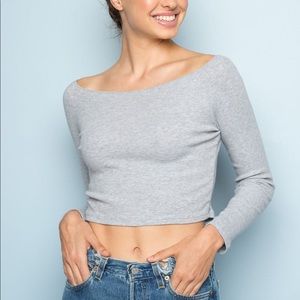 Brandy Melville Grey Mayson Top